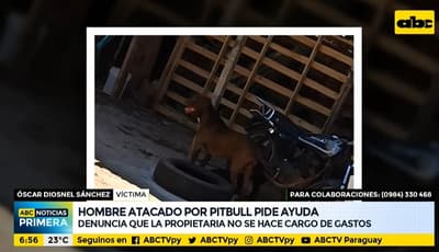 Hombre pide ayuda tras sufrir ataque de pitbull