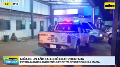 Niña de un año muere electrocutada