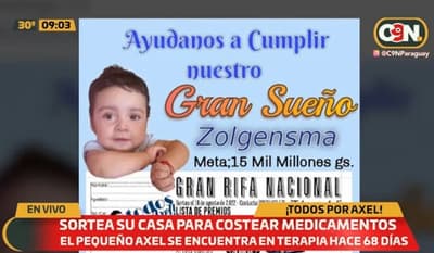 Padres de Axel sortean su casa y auto para comprar Zolgensma