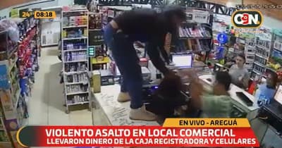 Cámaras captan violento asalto en Areguá