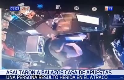 Delincuentes fingen ser clientes y asaltan local de apuestas