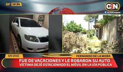 Mujer fue de vacaciones y le robaron el automóvil