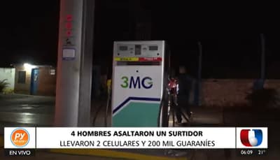 Con armas largas delincuentes asaltan estación de servicios