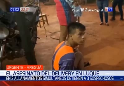 Policía detiene a sospechosos de crimen de delivery en Luque