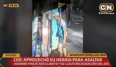 Hombre finge estar adolorido para asaltar farmacia