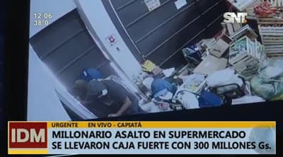 Delincuentes se llevan casi G. 400 millones de supermercado de Capiatá