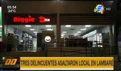Asaltan local de Biggie en Lambaré