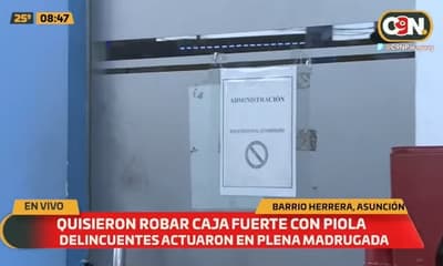 Delincuentes fracasan en intento de llevarse la caja fuerte de un surtidor