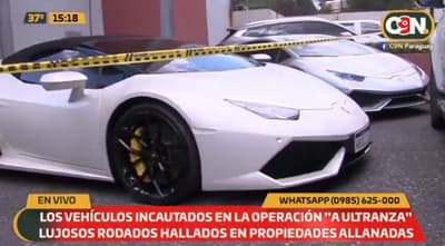 Exhiben lujosos vehículos incautados durante el operativo A Ultranza Py