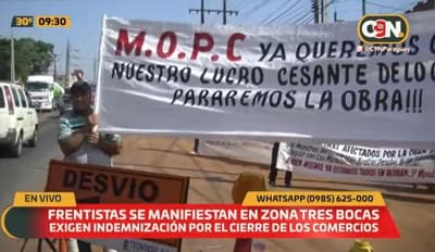 Frentistas dicen estar en quiebra en zona de obras de Acceso Sur