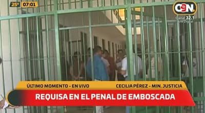 Requisan celda de Miguel Servín en Emboscada