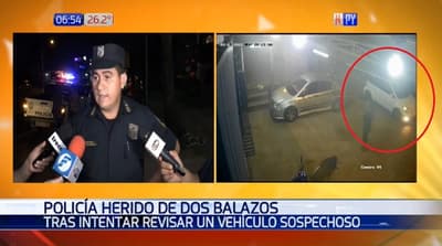 Agente policial es baleado durante control en Ñemby