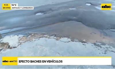 Reportan mal estado de la avenida Artigas e intersecciones