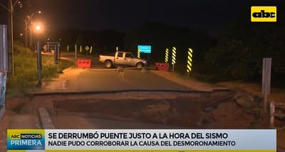Vecinos afirman que puente colapsó a causa de lluvias