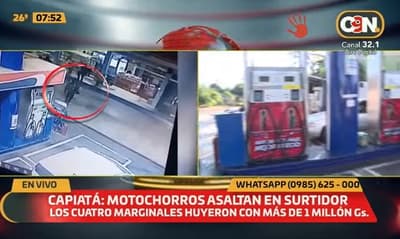 Cliente de surtidor repele a balazos a asaltantes