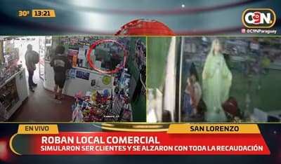 Delincuentes asaltan comercio en San Lorenzo