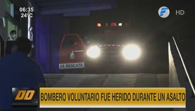 Balean a bombero durante asalto en Lambaré