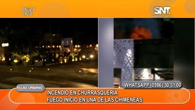 Incendio en churrasquería genera susto en la noche del viernes