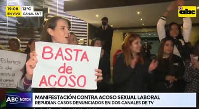 Manifestación condena el acoso frente a canal