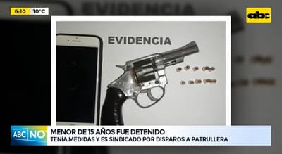 Vuelven a capturar a adolescente sospechoso de balear una patrullera