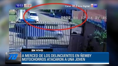 Motochorros asaltan a una mujer en Ñemby