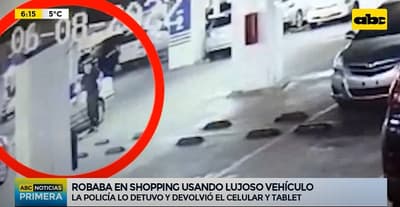 Joven devuelve aparatos robados en estacionamiento de shopping