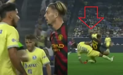 Valdez “acaricia” a Grealish, quien usó a Almirón de burla 