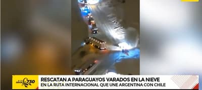 Rescatan a conductores paraguayos varados a causa de nieve