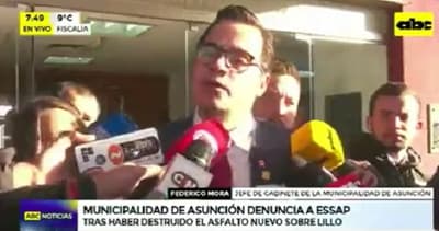 Comuna denuncia a ESSAP ante Fiscalía por daño en recapado