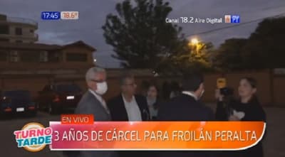 Condenan a tres años de cárcel a Froilán Peralta