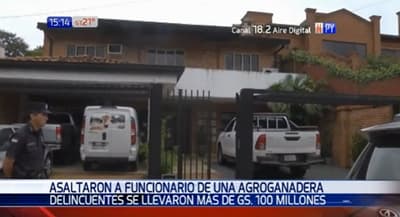 Asaltan a funcionario de agroganadera y se llevan unos G. 100 millones