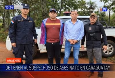 Capturan a sospechoso del crimen en Caraguatay 