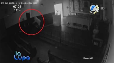 Solitario delincuente roba un parlante del Tupasy Ykua de Caacupé