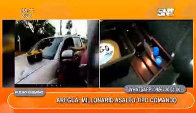 Areguá: Delincuentes se llevan más de G. 75 millones en asalto 