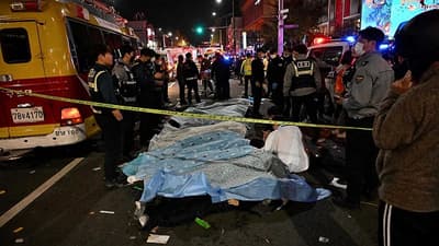 Reportan decenas de heridos en fiesta de Halloween en Corea del Sur