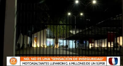 Asaltan supermercado en el centro de Luque