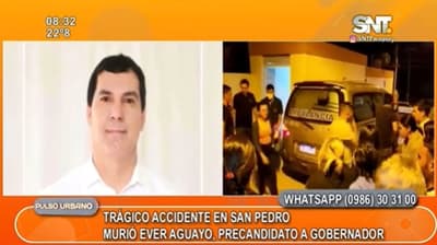 Precandidato a gobernador de San Pedro fallece en accidente de tránsito