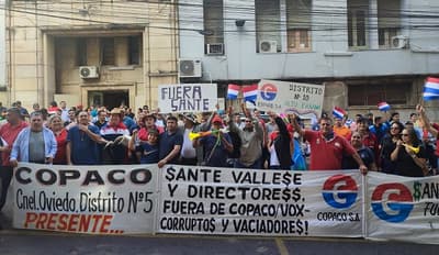 Copaco paga aguinaldo tras manifestación de funcionarios
