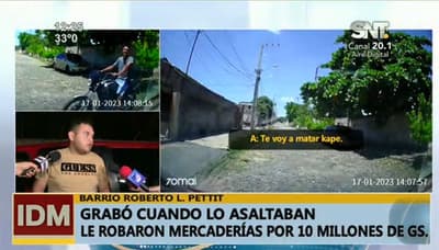 Asalto a delivery queda registrado por cámara