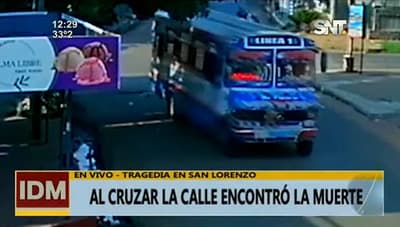 Mujer muere arrollada por bus en San Lorenzo