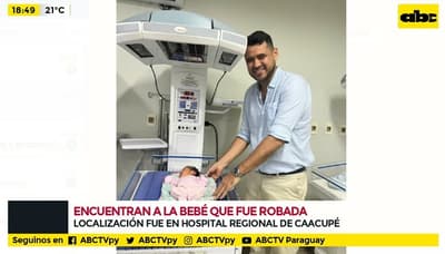 Ubican a beba robada del Hospital San Pablo