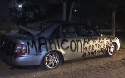 Auto sufre destrozos tras pelea de pareja