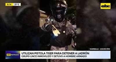 Grupo Lince utiliza pistola Taser en procedimiento en Cambala y detiene a hombre