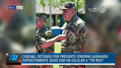 Juez ordena prisión para coronel imputado por soborno 