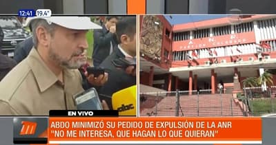 Mario Abdo dice que “no le interesa” el tema de su expulsión de la ANR