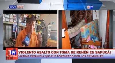 Reportan violento asalto con toma de rehén en Sapucai