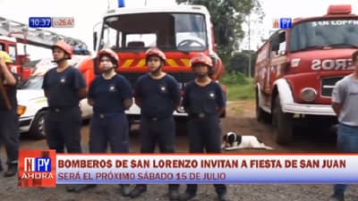 Bomberos de San Lorenzo invitan a fiesta de San Juan para compra de ambulancia