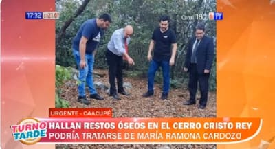 Hallan restos óseos en cerro de Caacupé y no descartan que se trate de mujer desaparecida