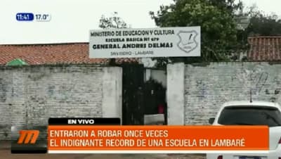 Robos azotan a escuela Andrés Delmás de Lambaré