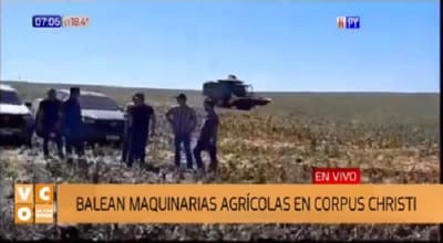 Balean maquinarias agrícolas en Canindeyú